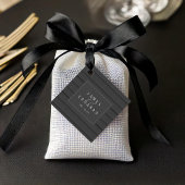 Op maat gemaakte zwart-witte bruiloft ID1090 Bedankjes Labels