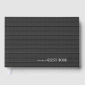 Op maat gemaakte zwart-witte bruiloft ID1090 Gastenboek (Voorkant)