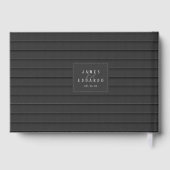 Op maat gemaakte zwart-witte bruiloft ID1090 Gastenboek (Achterkant)