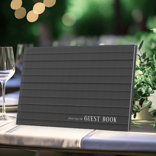 Op maat gemaakte zwart-witte bruiloft ID1090 Gastenboek