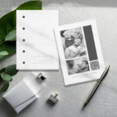 Op maat gemaakte zwart-witte bruiloft ID1090 Save The Date