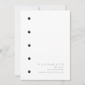 Op maat gemaakte zwart-witte bruiloft ID1090 Save The Date (Voorkant)