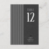 Op maat gemaakte zwart-witte trouwtafel nummer ID1 Kaart (Voorkant)