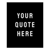 Op maat gemaakte zwarte citaat kunst gepersonalise perfect poster (Voorkant)