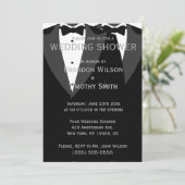 Op maat gemaakte zwarte en witte homobruiloftsshow kaart (Staand voorkant)