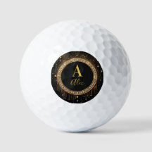 Op maat gemaakte zwarte glinsterende monogramlette