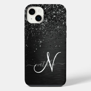 Op maat gemaakte zwarte glitters glitter monogram