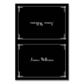 Op maat gemaakte Zwarte Great Gatsby Art Deco plaa Kaart (Voorkant)