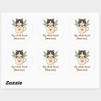 Op maat gemaakte zwarte kat sticker