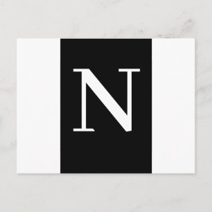 Op maat gemaakte zwarte moderne minimalistische le briefkaart