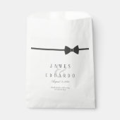 Op maat gemaakte zwarte Stropdas bruiloft dank u I Bedankzakje (Voorkant)