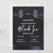 Op maat gemaakte zwarte uitnodiging (Voorkant)