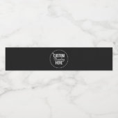 Op maat gemaakte zwarte waterfleslabels voor bedri waterfles etiket (Enkel label)