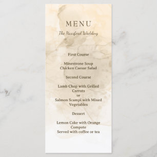 Op maat gemarmerde villa bruiloft menu