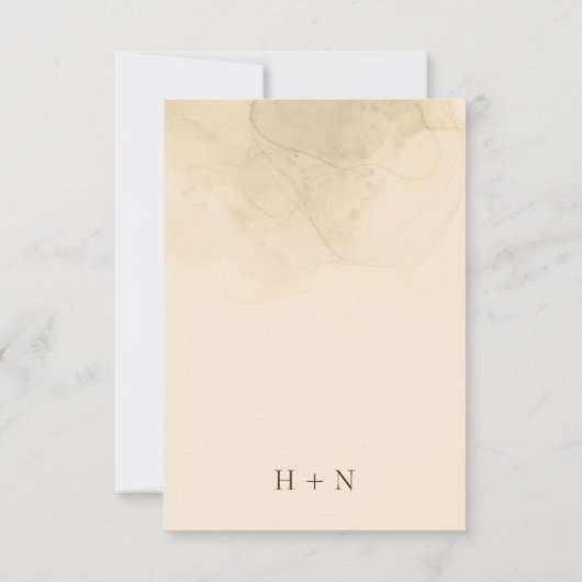 Op maat gemarmerde Villa Wedding Website RSVP (Achterkant)