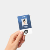 Op Maat Geschilderde Werknemersfoto, QR-code, Logo Badge (Handheld)