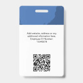 Op Maat Geschilderde Werknemersfoto, QR-code, Logo Badge (Achterkant)