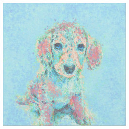 op maat gesneden aqua- en koraaldoek stof