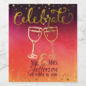 Op maat gesneden Drink Wijn Etiket (Enkel label)