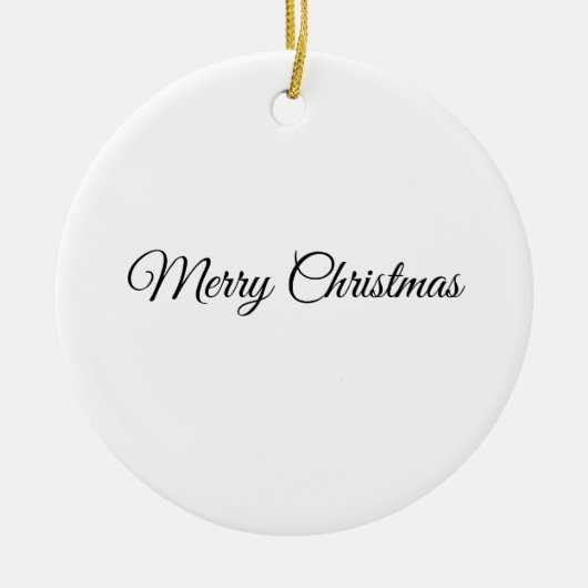 op maat gesneden familiefoto kerstmis keramisch ornament (Voorkant)