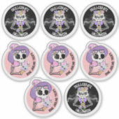 Op maat gesneden Halloween Cupcake Topper Stickers (Voorkant)