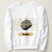 op maat gesneden is mijn therapie Quilt Funny yell Trui (Design voorkant)