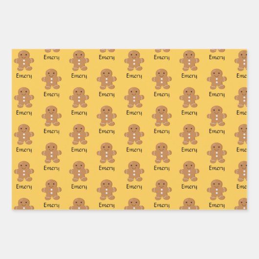 Op maat gesneden kerstkaarten inpakpapier vel (Voorkant 3)