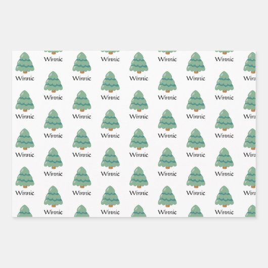 Op maat gesneden kerstkaarten inpakpapier vel (Voorkant 2)