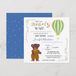 Op maat gesneden kunnen we Baby shower jongen wach Kaart