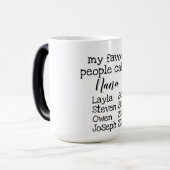 op maat gesneden mok van oma/nana met namen (Voorkant links)