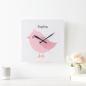 Op maat gesneden naam baby, Nursery, kinder Square Vierkante Klok (Huis)