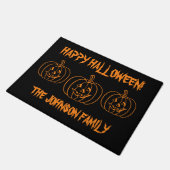 Op maat gesneden pompoenkop Halloween deurmat (Schuin)