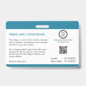 Op maat gesneden professionele werknemer-ID Badge (Achterkant)