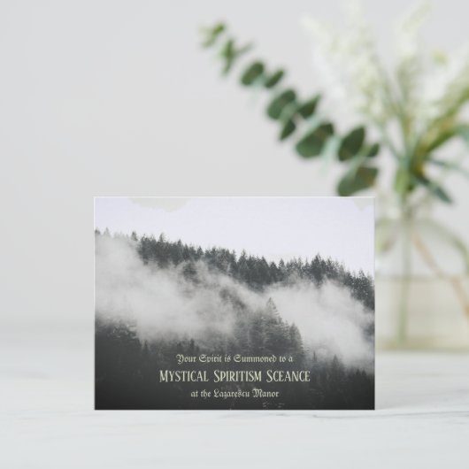 op maat gesneden uitnodiging voor de oude Hallowee (Staand voorkant)