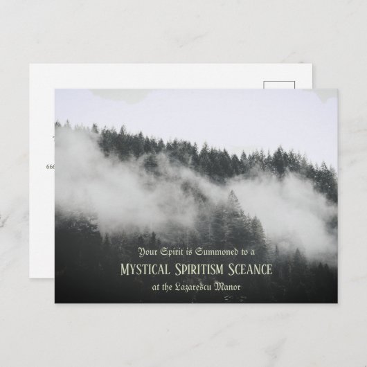 op maat gesneden uitnodiging voor de oude Hallowee (Voorkant / Achterkant)