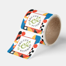 Op maat gesneden vinyl abstract geometrisch uw log