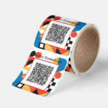 Op maat gesneden vinyl abstract geometrische QR-co