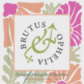 Op maat gesneden vinyl bloemen productlabel waterv sticker (Voorkant)