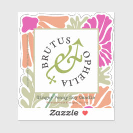 Op maat gesneden vinyl bloemenproductlabel waterve sticker
