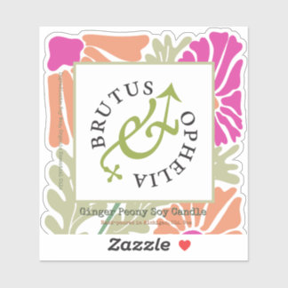 Op maat gesneden vinyl bloemenproductlabel waterve sticker