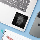 Op maat gesneden vinyl sticker (Laptop met iPhone)