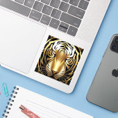 Op maat gesneden vinyl sticker (Laptop met iPhone)