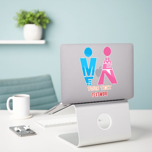 Op maat gesneden vinyl sticker (Laptop op bureau)