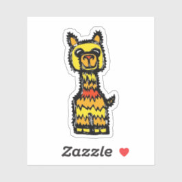 Op maat gesneden vinyl sticker - Arnie Alpaca