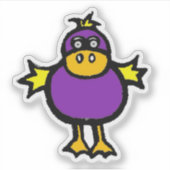 Op maat gesneden vinyl sticker - Davey Duck (Voorkant)