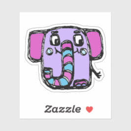 Op maat gesneden vinyl sticker - Ely Elephant