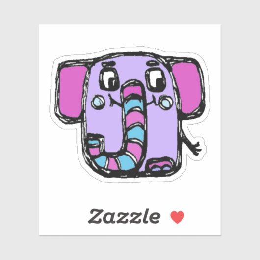Op maat gesneden vinyl sticker - Ely Elephant (Vel)