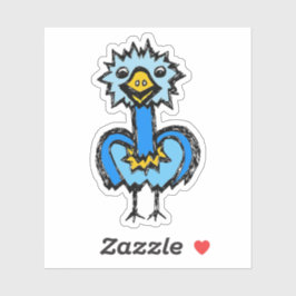 Op maat gesneden vinyl sticker - Emily Emu