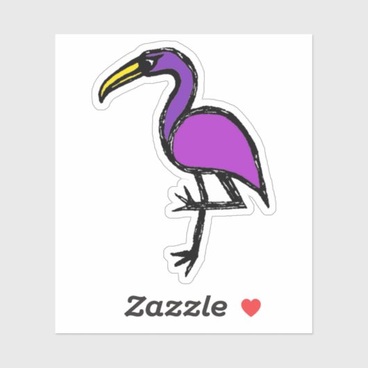 Op maat gesneden vinyl sticker - Freddie Flamingo (Vel)