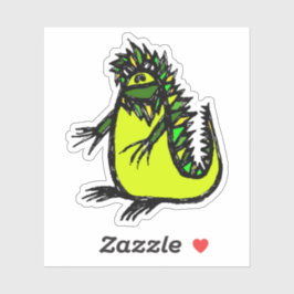Op maat gesneden vinyl sticker - Iggy Iguana